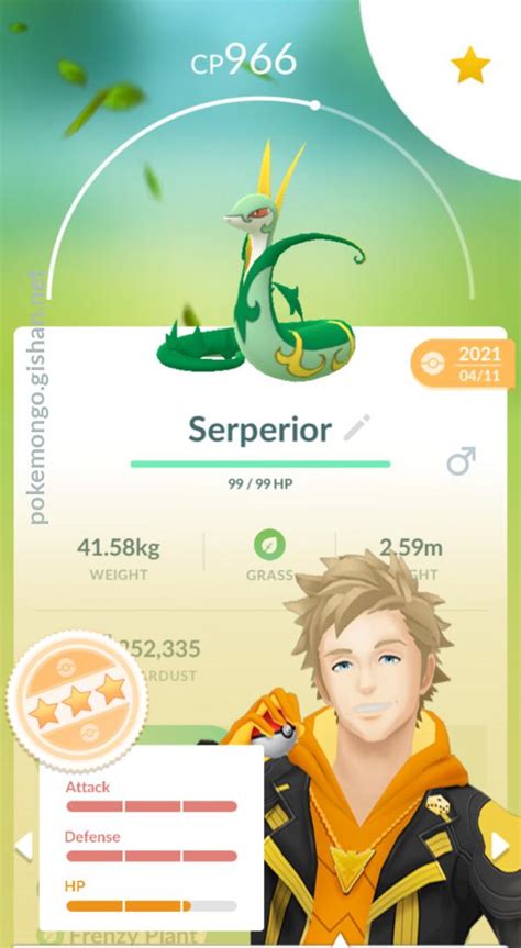 best nature for serperior|Serperior (Pokémon GO) .